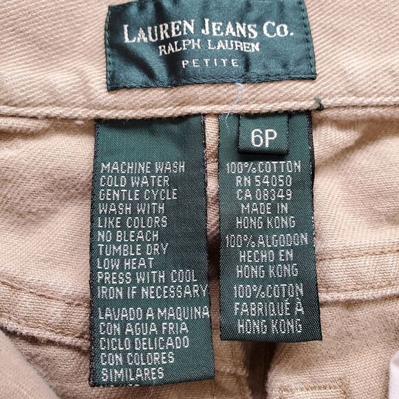 Lauren Jeans Co. Ralph Lauren Jeans Ladies Wheat Colored Jeans in Size 6P - Picture 5 of 11